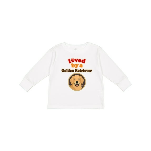 Inktastic Golden Retriever Dog Lover Boys or Girls Long Sleeve Toddler T-Shirt
