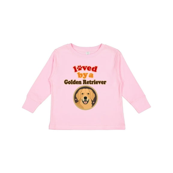 Inktastic Golden Retriever Dog Lover Boys or Girls Long Sleeve Toddler T-Shirt