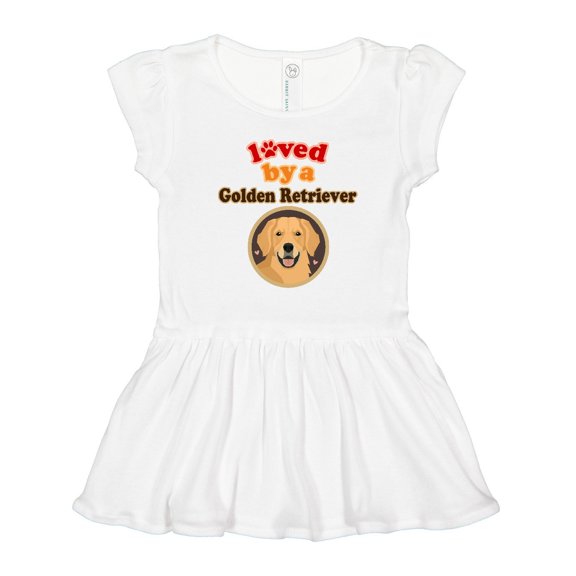Inktastic Golden Retriever Dog Lover Girls Toddler Dress