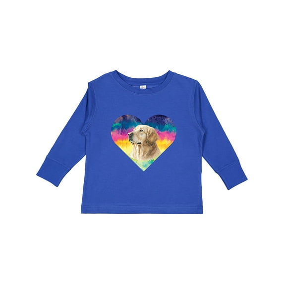 Inktastic Golden Retriever Dog Retro Girls Long Sleeve Toddler T-Shirt