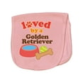 thumbnail image 1 of Inktastic Golden Retriever Loved by a Baby Burp Cloth, 1 of 3