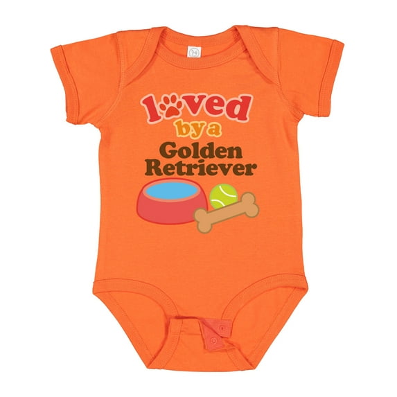 Inktastic Golden Retriever Loved by a Boys or Girls Baby Bodysuit
