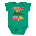 thumbnail image 1 of Inktastic Golden Retriever Loved by a Boys or Girls Baby Bodysuit, 1 of 5