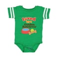 thumbnail image 1 of Inktastic Golden Retriever Loved by a Boys or Girls Baby Bodysuit, 1 of 5