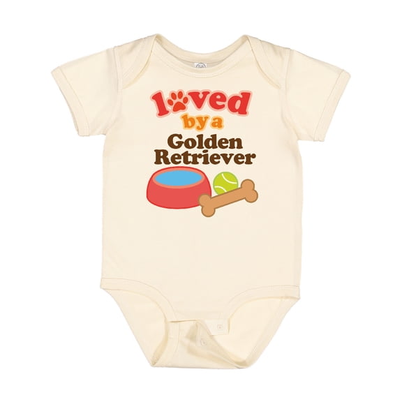 Inktastic Golden Retriever Loved by a Boys or Girls Baby Bodysuit