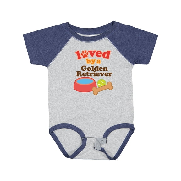 Inktastic Golden Retriever Loved by a Boys or Girls Baby Bodysuit