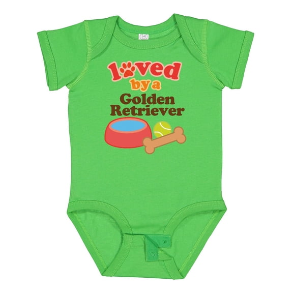 Inktastic Golden Retriever Loved by a Boys or Girls Baby Bodysuit