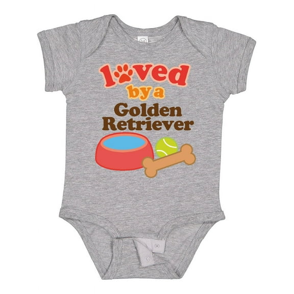 Inktastic Golden Retriever Loved by a Boys or Girls Baby Bodysuit