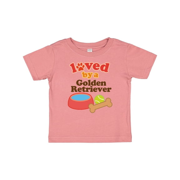 Inktastic Golden Retriever Loved by a Boys or Girls Baby T-Shirt