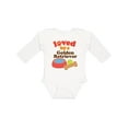 thumbnail image 1 of Inktastic Golden Retriever Loved by a Boys or Girls Long Sleeve Baby Bodysuit, 1 of 5