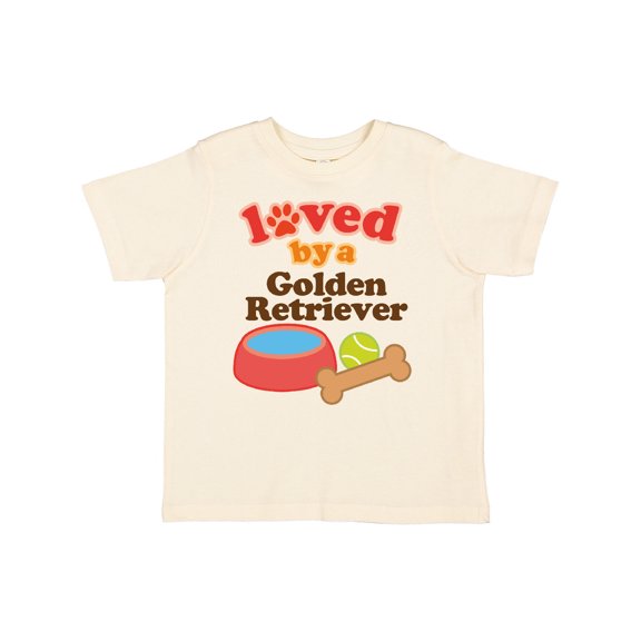 Inktastic Golden Retriever Loved by a Boys or Girls Toddler T-Shirt