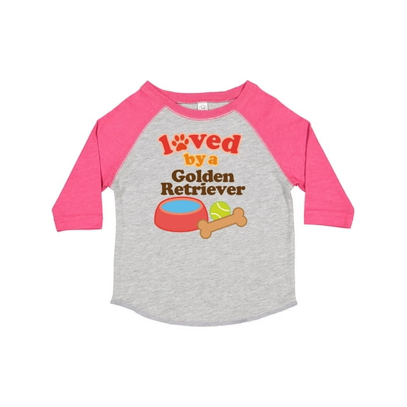 Inktastic Golden Retriever Loved by a Boys or Girls Toddler T-Shirt