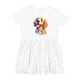thumbnail image 1 of Inktastic Golden Retriever Watercolor Girls Toddler Dress, 1 of 5