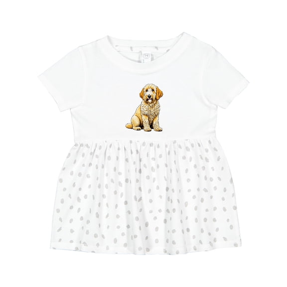 Inktastic Goldendoodle Dog Poodle Golden Retriever Girls Baby Dress