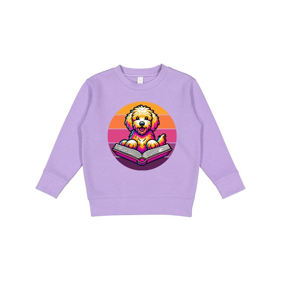 Inktastic Goldendoodle Dog Retro Sunset Toddler Sweatshirt