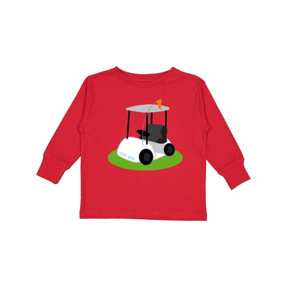 Inktastic Golf Cart Golfing Boys or Girls Long Sleeve Toddler T-Shirt