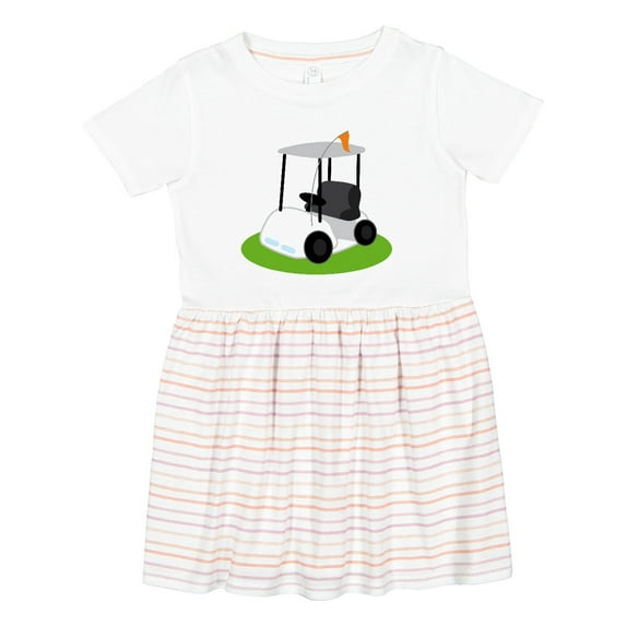 Inktastic Golf Cart Golfing Girls Toddler Dress