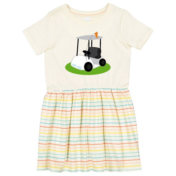Inktastic Golf Cart Golfing Girls Toddler Dress