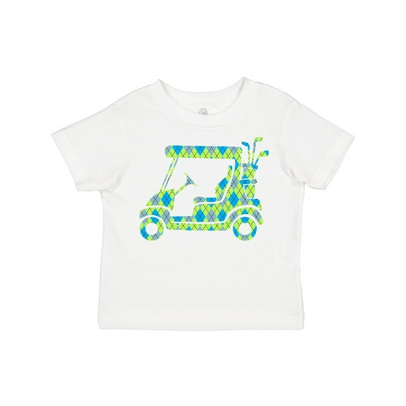 Inktastic Golf Cart with Argyle Pattern Boys or Girls Toddler T-Shirt