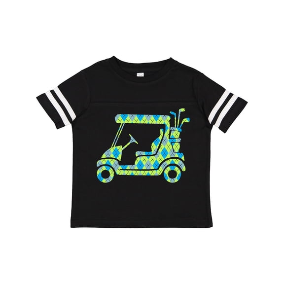 Inktastic Golf Cart with Argyle Pattern Boys or Girls Toddler T-Shirt