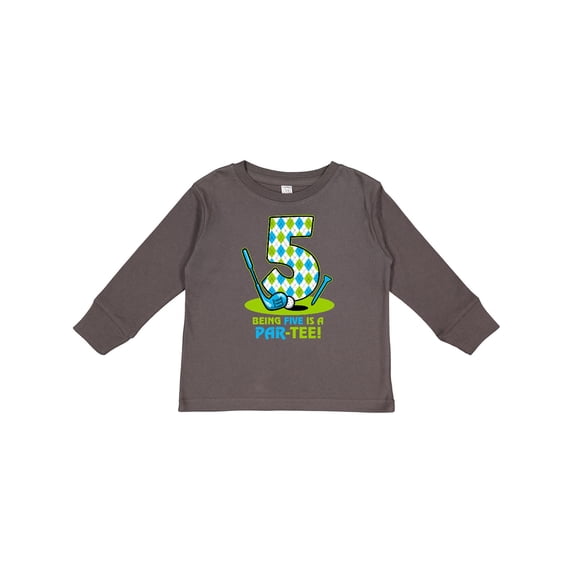 Inktastic Golf Par-tee 5th Birthday Boys Long Sleeve Toddler T-Shirt
