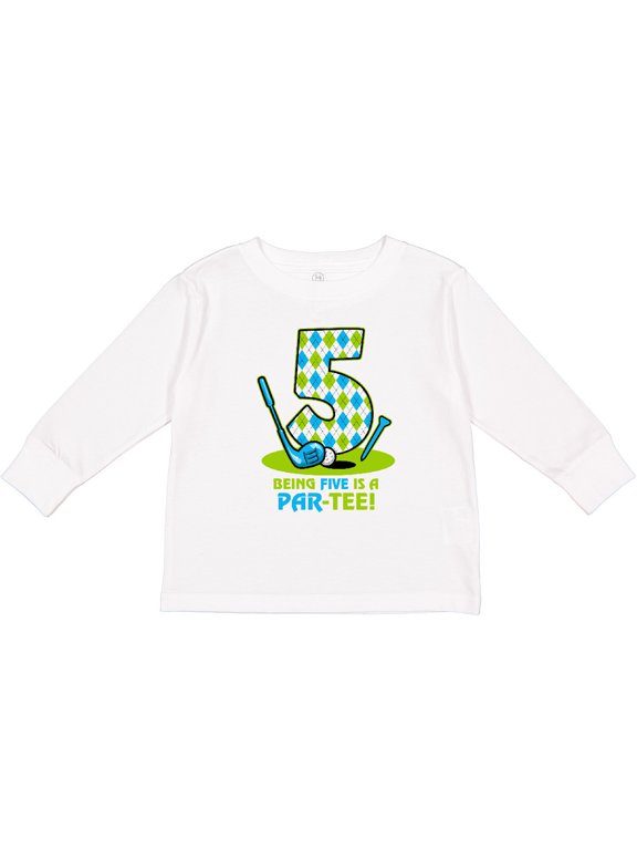 Golf Par-tee 5th Birthday Boys Long Sleeve Toddler T-Shirt