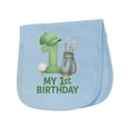 thumbnail image 1 of Inktastic Golf Themed My 1st Birthday Baby Burp Cloth, 1 of 3