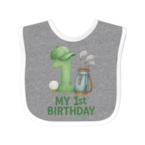 Inktastic Golf Themed My 1st Birthday Boys or Girls Baby Bib