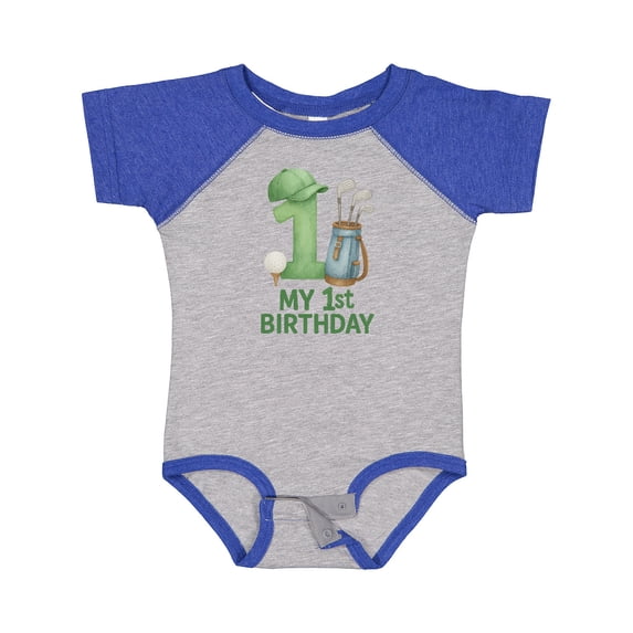 Inktastic Golf Themed My 1st Birthday Boys or Girls Baby Bodysuit