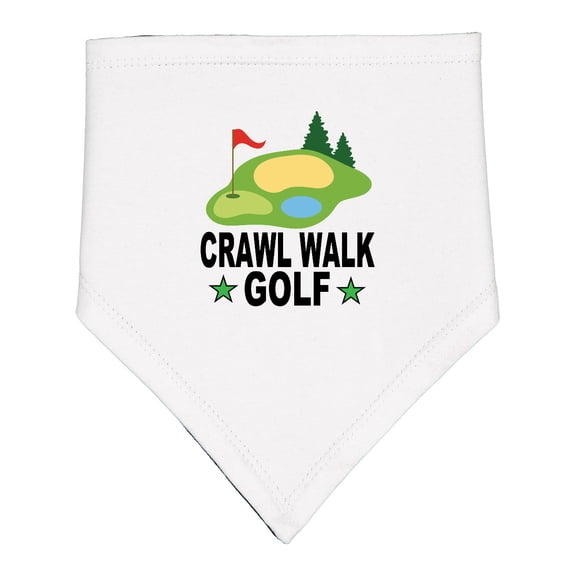 Inktastic Golfing Crawl Walk Golf Baby Bandana Bib