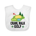 thumbnail image 1 of Inktastic Golfing Crawl Walk Golf Boys or Girls Baby Bib, 1 of 4