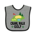 thumbnail image 1 of Inktastic Golfing Crawl Walk Golf Boys or Girls Baby Bib, 1 of 4