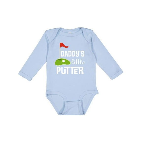 Inktastic Golfing Daddys Little Putter Boys or Girls Long Sleeve Baby Bodysuit