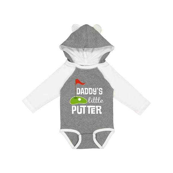 Inktastic Golfing Daddys Little Putter Boys or Girls Long Sleeve Baby Bodysuit