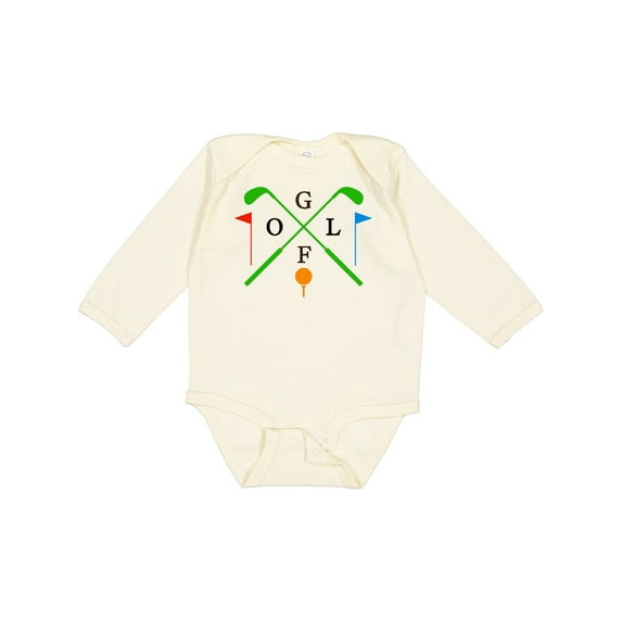 Inktastic Golfing Gifts for Kids Golf Boys or Girls Long Sleeve Baby Bodysuit