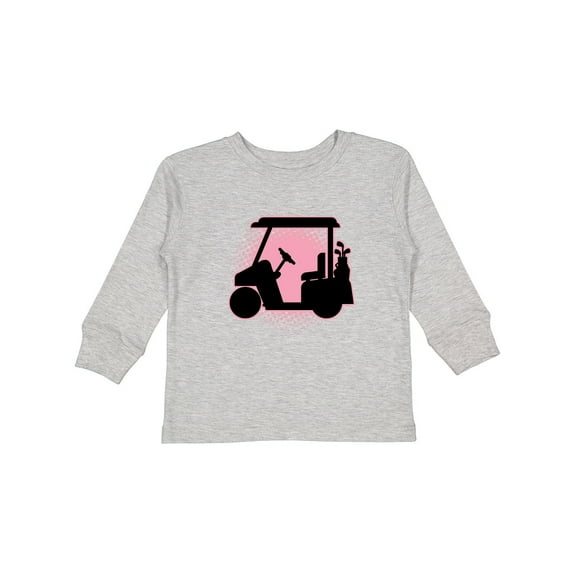 Inktastic Golfing Girls Golf Cart Girls Long Sleeve Toddler T-Shirt
