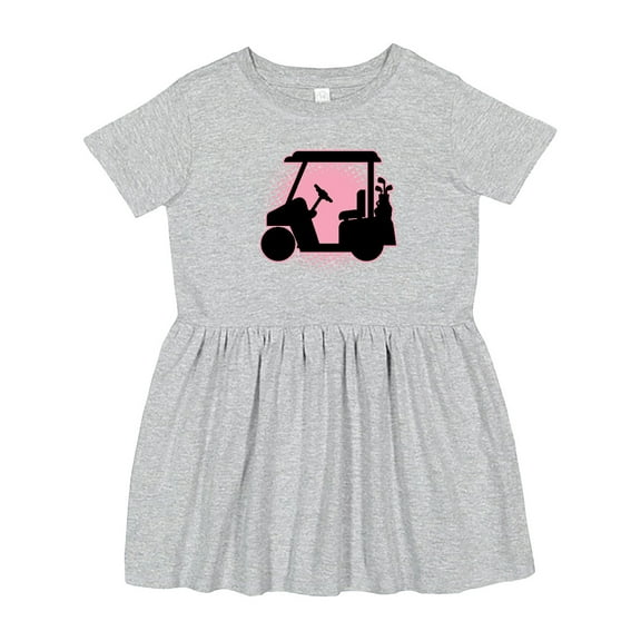 Inktastic Golfing Girls Golf Cart Girls Toddler Dress