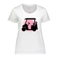 thumbnail image 1 of Inktastic Golfing Girls Golf Cart Women's Plus Size T-Shirt, 1 of 5