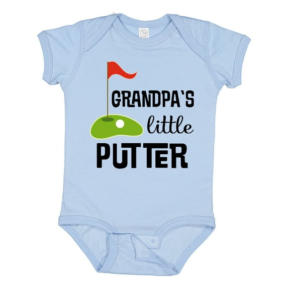 Inktastic Golfing Grandpa Little Putter Boys or Girls Baby Bodysuit