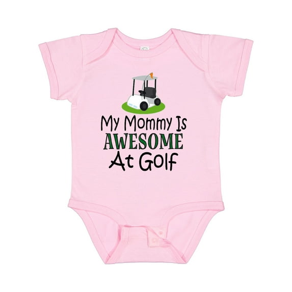Inktastic Golfing Mommy is Awesome at Golf Boys or Girls Baby Bodysuit