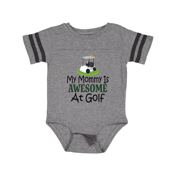 Inktastic Golfing Mommy is Awesome at Golf Boys or Girls Baby Bodysuit