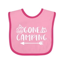 Inktastic Gone Camping Boys or Girls Baby Bib