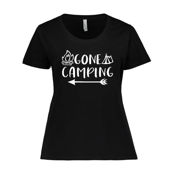 Inktastic Gone Camping Women's Plus Size T-Shirt