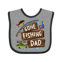 Inktastic Gone Fishing with My Dad Boys or Girls Baby Bib