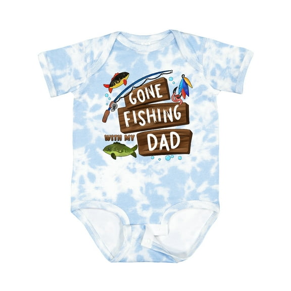 Inktastic Gone Fishing with My Dad Boys or Girls Baby Bodysuit