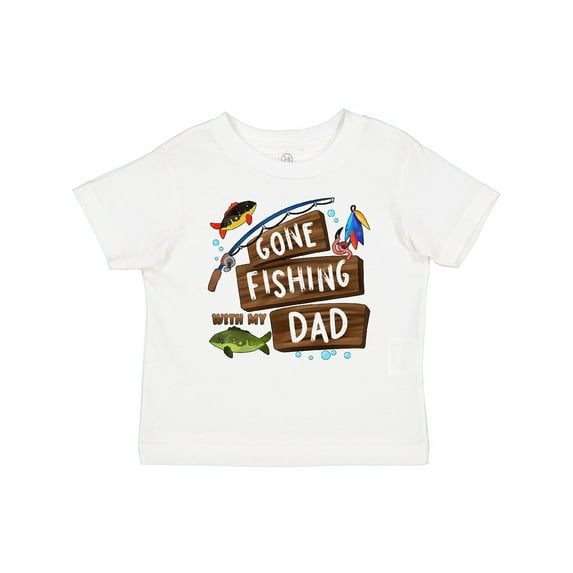 Inktastic Gone Fishing with My Dad Boys or Girls Baby T-Shirt