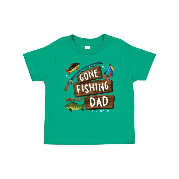 Inktastic Gone Fishing with My Dad Boys or Girls Baby T-Shirt