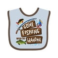 thumbnail image 1 of Inktastic Gone Fishing with My Grandma Boys or Girls Baby Bib, 1 of 4