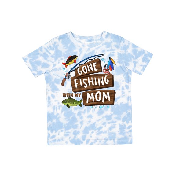Inktastic Gone Fishing with My Mom Boys or Girls Toddler T-Shirt