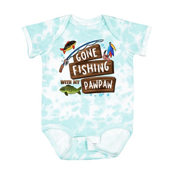 Inktastic Gone Fishing with My Pawpaw Boys or Girls Baby Bodysuit